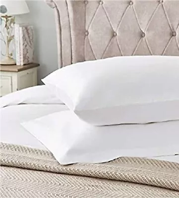 £8.60 • Buy Luxury 2x Pillowcase Egyptian Cotton Soft Extra Large Fit Pillow Box White 50x75