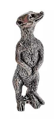 Meerkat Pup Pewter Ornament - Hand Made In Cornwall • £8.50