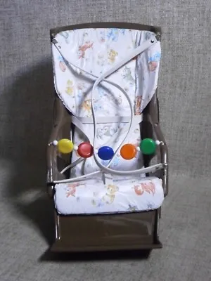 Baby Relaxing Seat - Carrier New Plastic Folding Brown Giganplast Italy 70s VTG • $100