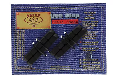 BBB Vee Stop Shimano V-Brake Shoe Cartridge Replacement Pads Black NEW MTB BBS06 • $8.09