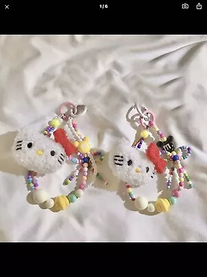 Cute Kawaii Hello Kitty Phone Charm Strap Lanyard Keychain For Bags Backack • $6.95