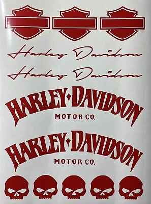 Harley Davidson Stickers Set Gloss Red • $25