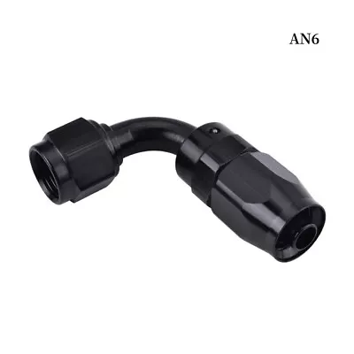 Universal AN6 Swivel Hose End Fitting Adaptor Oil/Fuel Line -6AN 90 Degree Black • $4.99