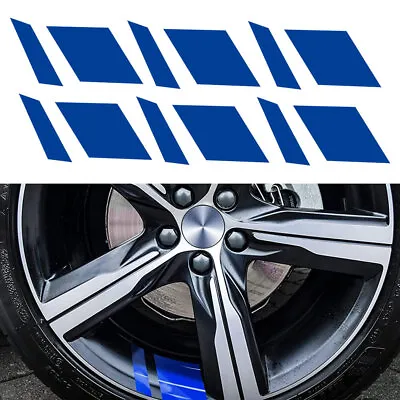 6x Blue Reflective Car Wheel Rim Vinyl Decal Sticker Accessories DIY For 16 -21  • $5.49