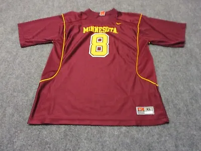 Nike Minnesota Gophers Football Jersey Boy's Extra Large Maroon Youth Polyester • $6