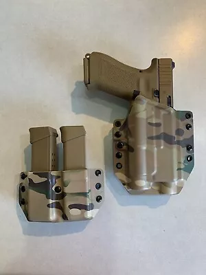 FITS: Glock 17/22/31/19/19x/45/47 - TLR 1/HL Or X300 OWB Holster+ Mag Carrier • $135.99