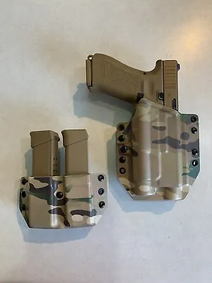 OWB Holster + Dual Mag Carrier  FITS: Glock 17/19/19x/44/45/47 TLR1/HL • $118.99