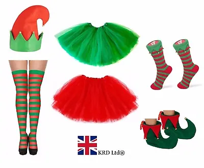 £6.99 • Buy Adult Kids CHRISTMAS ELF COSTUME ACCESSORY Secret Santa Fancy Dress Party Lot UK