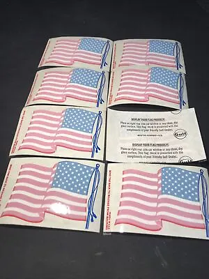 8) Vtg 1968 Original Gulf Oil U.s.a. Flag Sticker Window Decal Nos Gas Station • $33.99