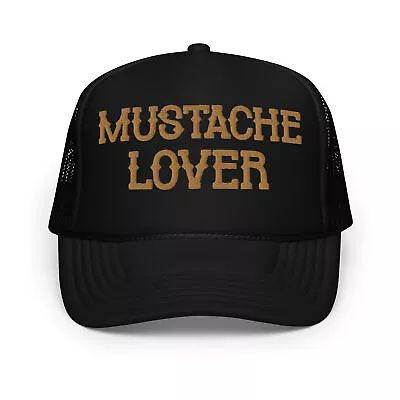 Mustache Lover Hat (Embroidered Foam Trucker Hat) • $22.99