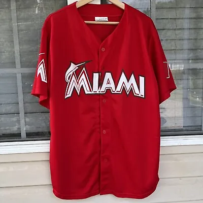 Miami Marlins Mexico Red Jersey Size Mens XL Baseball Stadium Giveaway Promo • $39.99