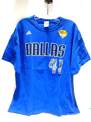 Adidas The Finals Dirk Nowitzki #41 Dallas Mavericks T-Shirt Men's XL NBA • $64.99