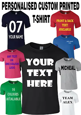 Personalised Custom Printed T-Shirt Your Text Logo Stag Do Hen Party Unisex Top • £8.99