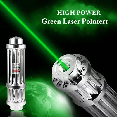 Green Laser Pointer Pen Adjustable Focus Zoom Lazer Torch Handheld Light • £14.99