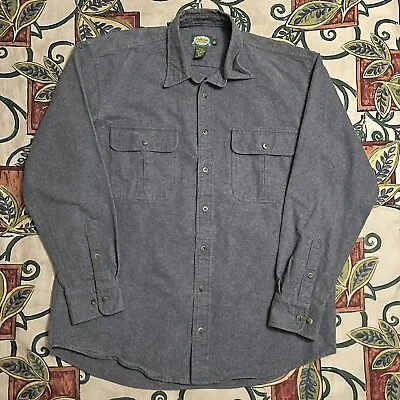 Cabela's Chamois Button Up Shirt Men’s LT Large Tall Gray Outdoor - Big & Tall  • $15.99