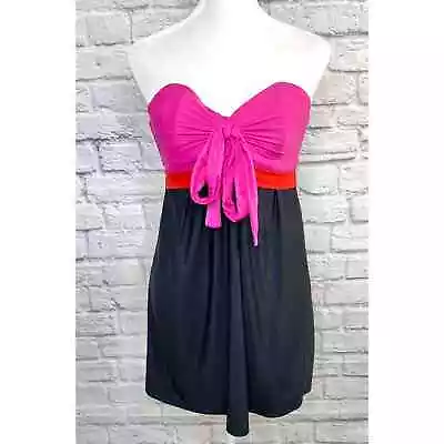 Athena One Piece Swim Dress Womens Size 6 Pink Black Convertible Strap Swimsuit • $20