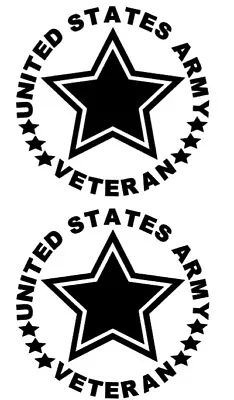 Army Decal Stickers 2 Pack Veteran Military Car Truck Window Wall Tumbler Laptop • $8.99