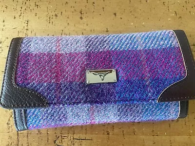 Harris Tweed 100% Purse Wallet Lilac Heather Glen Appin Of Scotland BNWOT Gift • £12