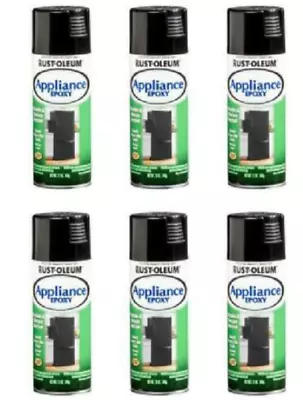 Rust-Oleum Epoxy Appliance Spray Paint Gloss  Black 12 Oz.New 6-Pack • $59.33