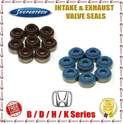 SuperTech Intake & Exhaust Valve Stem Seal Set 5.5mm For Honda B D H K Series • $18.87