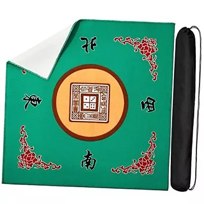 Mahjong Mat With Bag Anti Slip Noise Reduction Table Cover Board Game Green • $28.61