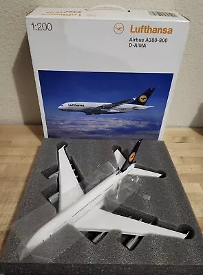 New In Box Herpa Diecast 1:200 No 550727 Lufthansa Airbus A380-800 D-aima Model • $119.99