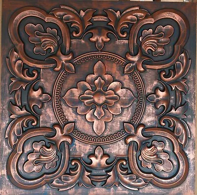 Ceiling Tiles 2x2 Faux Tin Rustic Copper Decor Saloon Wall Panel PL30 10pcs/lot • $139.90