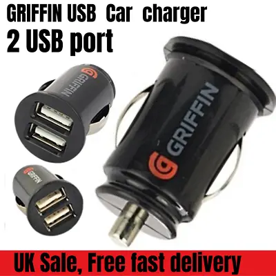 Fast Car Charger 2USB Port Cigarette Lighter Socket Dual Adapter Plug HD Devices • £3.49