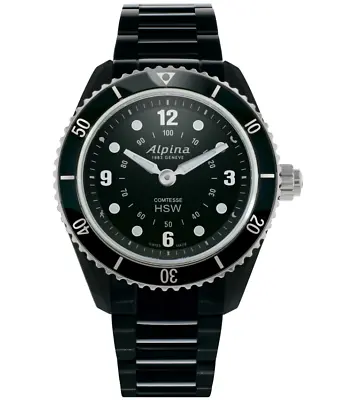 $369.99 • Buy Alpina Comtesse Women's Quartz Black Bracelet 36mm Watch AL-281BS3V6B