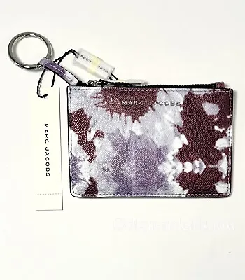 Marc Jacobs Lavender Languid Leather Tie Dye Slim Top Zip Id Window Wallet NEW • $58.99
