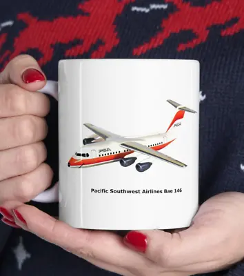 PSA - Pacific Southwest Airlines Bae 146 Coffee Mug • $19.98