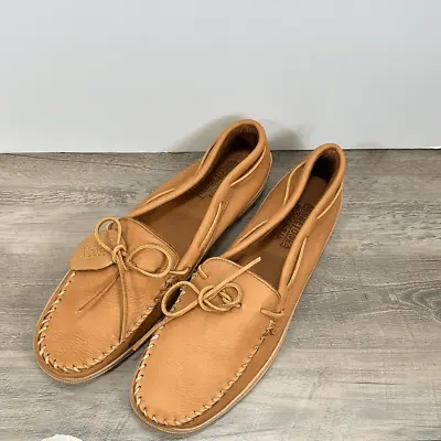 Minnetonka Big & Tall Moccasin Shoes Sz 16 Genuine Moose Hide Soft NEW #G739 • $65