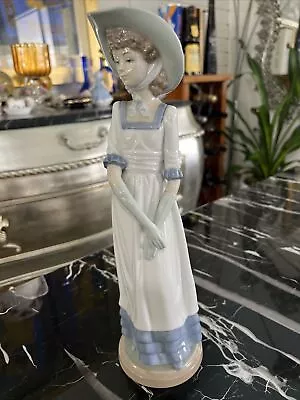 Large NAO Lladro Figurine  Louise  Country Girl Figurine • $115