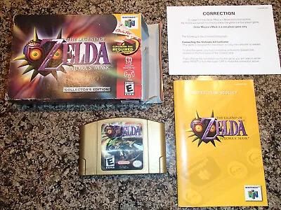 The Legend Of Zelda: Majora’s Mask Nintendo 64 N64! Complete In Box!  • $220