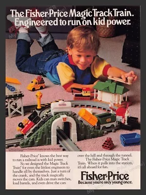 Fisher-Price Magic Track Train 1980s Print Advertisement Ad 1989 • $14.99