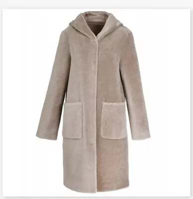 Oakwood Angelique Reversible Hooded Coat In Wool Khaki • £149.95