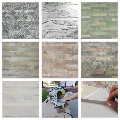 TalissaDecor Peel & Stick Stone Veneer Panels (Pack Of 10 - 9.6 Sq.ft.) • $119