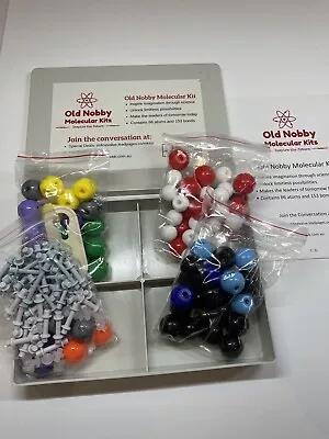 (2) OLD NOBBY Organic Chemistry Molecular Model Kit - 239 Pieces GUC Each Kit • $5