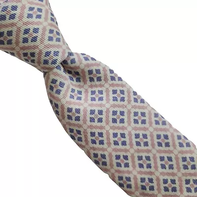 1a) Charles Tyrwhitt Geometric Silk Linen Blend Necktie Made In Italy  • $19.95