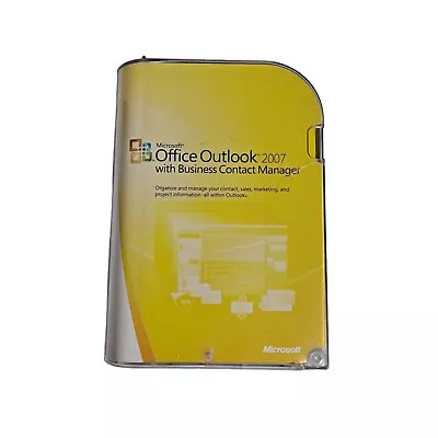 Microsoft Office Outlook 2007 Business Contact Manager Product Key Disc Case • $19.99