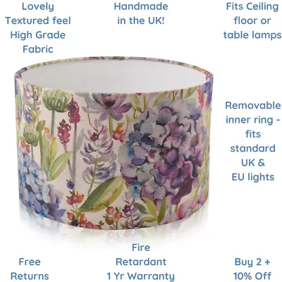 £14.99 • Buy Voyage Maison Flower Lampshade For Ceiling Light Table Purple Plant Floral UK