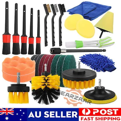 Car Detailing Brush Wash Auto Detailing Cleaning Kit Engine Wheel Clean 30PCS • $21.99