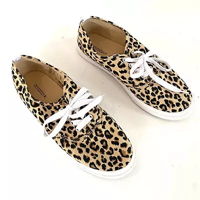 DIVIDED H&M Womens 8 39 Leopard Print Low Top Lace Up Sneakers • $15