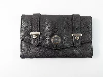 Kenneth Cole Large Black Faux Leather Purse 20cm X 13cm • £9.99
