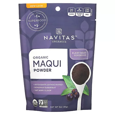 Navitas Organics Organic Maqui Powder Tart Berry 3 Oz 85 G B Corp BPA-Free • $20.35