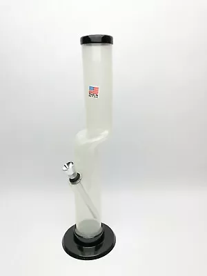 Acrylic 12  Inch Tall Frosted Offset (Ice Catcher) Straight HOOKAH WATER PIPE • £24.06