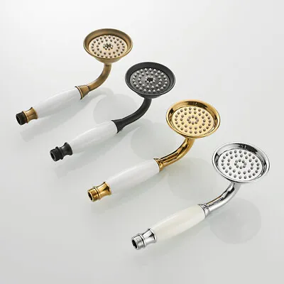 £26.39 • Buy Black Chrome & Antique Brass Telephone Style Bathroom Handheld Shower Head