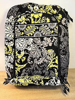 Retired VERA BRADLEY Baroque Laptop Backpack Yellow Black Floral • $38