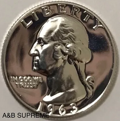 1963 Washington Quarter Gem Proof 90% Silver • $14.89