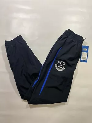 Everton Mens Official Umbro Black Woven Training Track Pants Bottoms Small • £14.99